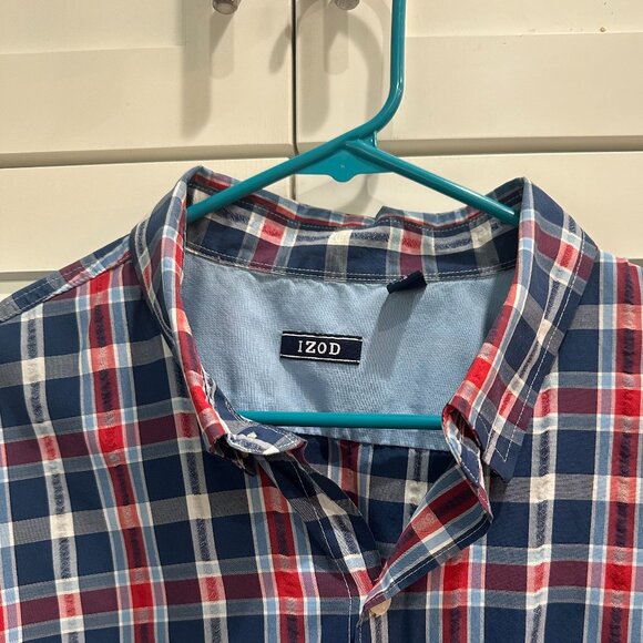 IZOD Men's Short Sleeve Collared Shirt, Size: XL, Button Down - Picture 2 of 10